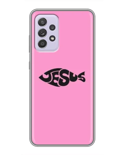 Чехол для Samsung Galaxy A52 с картинкой «Розовый символ Jesus» Чехол для Samsung Galaxy A52 с картинкой «Розовый символ Jesus»