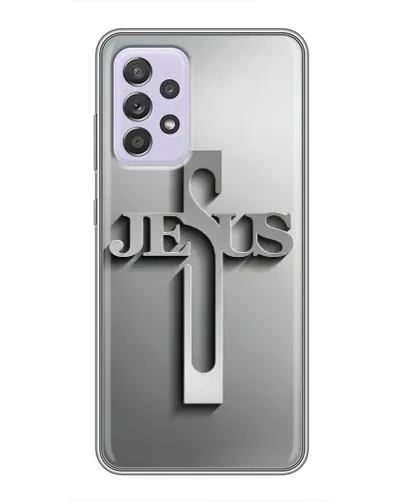 Чехол для Samsung Galaxy A52 с картинкой «Металлический крест Jesus» Чехол для Samsung Galaxy A52 с картинкой «Металлический крест Jesus»