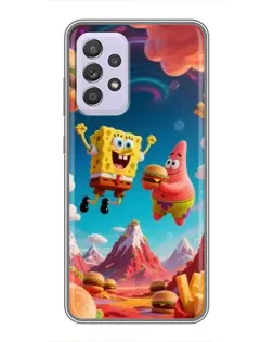 Чехол для Samsung Galaxy A52 с картинкой «Космический фастфуд» Чехол для Samsung Galaxy A52 с картинкой «Космический фастфуд»