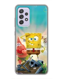 Чехол для Samsung Galaxy A52 с картинкой «Спанч Боб победитель»