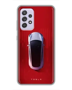 Чехол для Samsung Galaxy A52 с картинкой «Tesla Top View»