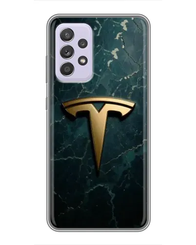 Чехол для Samsung Galaxy A52 с картинкой «Мраморная Tesla Gold»