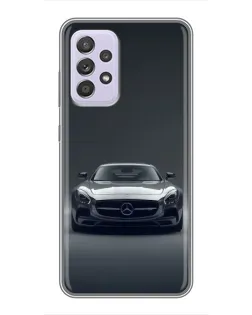 Чехол для Samsung Galaxy A52 с картинкой «Mercedes на черном»