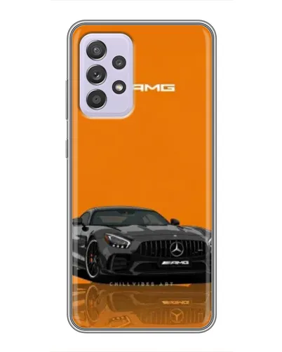 Чехол для Samsung Galaxy A52 с картинкой «Оранжевый Mercedes AMG»