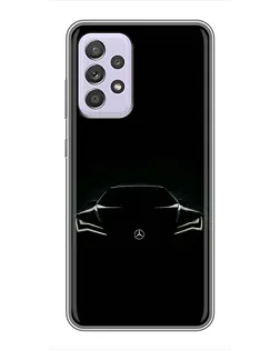 Чехол для Samsung Galaxy A52 с картинкой «Mercedes — силуэт авто» Чехол для Samsung Galaxy A52 с картинкой «Mercedes — силуэт авто»