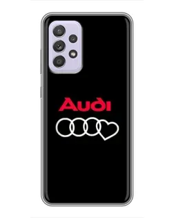 Чехол для Samsung Galaxy A52 с картинкой «Логотип Audi Heart»
