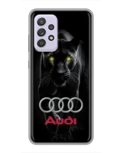 Чехол для Samsung Galaxy A52 с картинкой «Пантера и Audi»