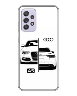 Чехол для Samsung Galaxy A52 с картинкой «Audi — контрастный дизайн»