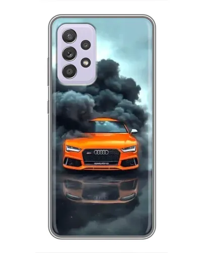 Чехол для Samsung Galaxy A52 с картинкой «Audi в облаках дыма»