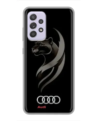 Чехол для Samsung Galaxy A52 с картинкой «Графика — пантера и Audi»