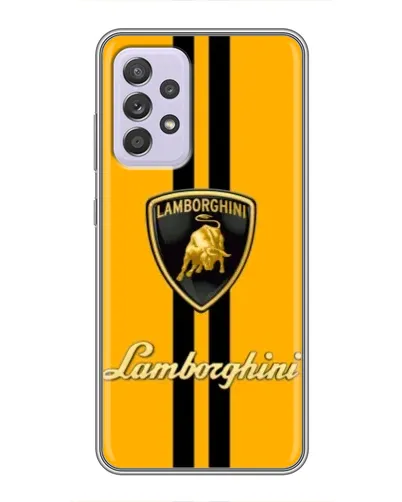 Чехол для Samsung Galaxy A52 с картинкой «Lamborghini Stripe желтый»