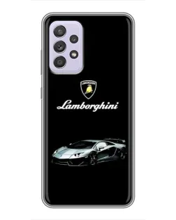 Чехол для Samsung Galaxy A52 с картинкой «Логотип Lamborghini классика»