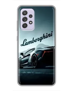 Чехол для Samsung Galaxy A52 с картинкой «Классическая надпись Lamborghini»