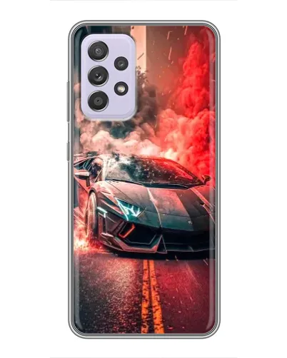 Чехол для Samsung Galaxy A52 с картинкой «Lamborghini красный дым»