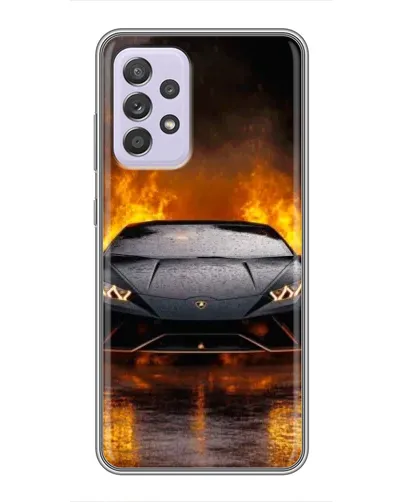Чехол для Samsung Galaxy A52 с картинкой «Lamborghini в огне»