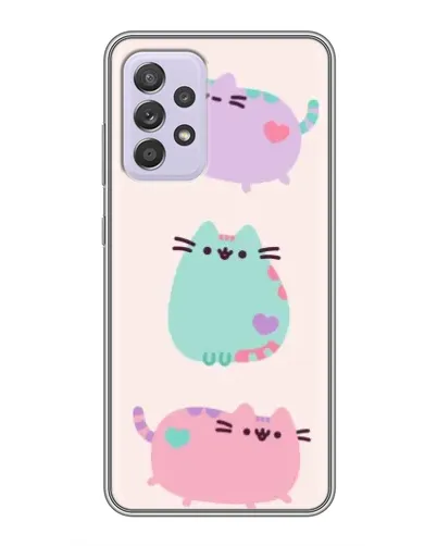 Чехол для Samsung Galaxy A52 с картинкой «Pusheen трио»