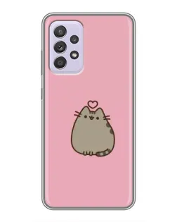 Чехол для Samsung Galaxy A52 с картинкой «Pusheen сердце»