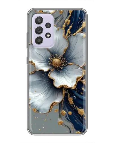 Чехол для Samsung Galaxy A52 с картинкой «Белый цветок и золотой флюид» Чехол для Samsung Galaxy A52 с картинкой «Белый цветок и золотой флюид»