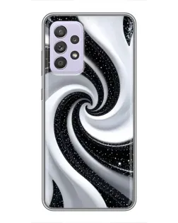 Чехол для Samsung Galaxy A52 с картинкой «Черно-белая спираль»