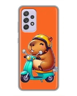 Чехол для Samsung Galaxy A52 с картинкой «Капибара на скутере» Чехол для Samsung Galaxy A52 с картинкой «Капибара на скутере»