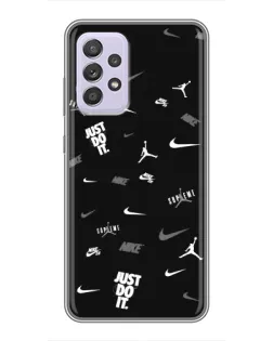 Чехол для Samsung Galaxy A52s 5G (A528) с картинкой «Nike Black Pattern»