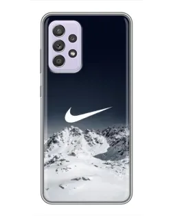 Чехол для Samsung Galaxy A52s 5G (A528) с картинкой «Nike — зимние горы»