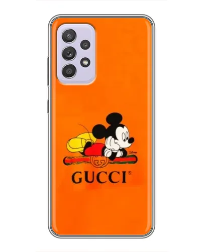 Чехол для Samsung Galaxy A52s 5G (A528) с картинкой «Микки Маус Gucci — оранж» Чехол для Samsung Galaxy A52s 5G (A528) с картинкой «Микки Маус Gucci — оранж»