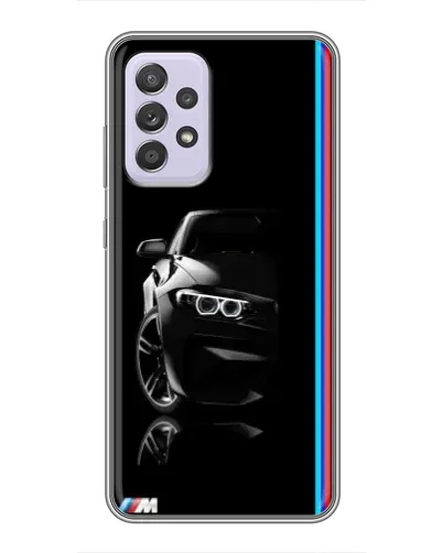 Чехол для Samsung Galaxy A52s 5G (A528) с картинкой «Силуэт BMW в темноте»