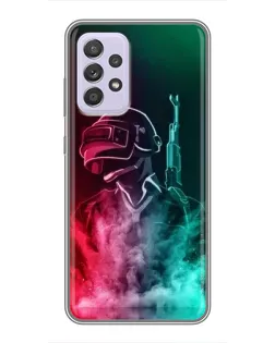 Чехол для Samsung Galaxy A52s 5G (A528) с картинкой «PUBG — огненный воин»