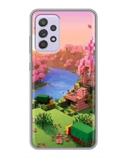 Чехол для Samsung Galaxy A52s 5G (A528) с картинкой «Розовое дерево Minecraft»
