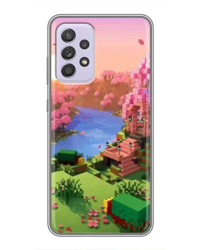 Чехол для Samsung Galaxy A52s 5G (A528) с картинкой «Розовое дерево Minecraft»