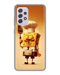 Чехол для Samsung Galaxy A52s 5G (A528) с картинкой «Губка Боб повар»