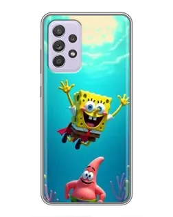 Чехол для Samsung Galaxy A52s 5G (A528) с картинкой «Спанч Боб под водой»