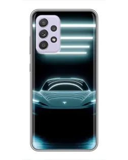 Чехол для Samsung Galaxy A52s 5G (A528) с картинкой «Tesla в неоне» Чехол для Samsung Galaxy A52s 5G (A528) с картинкой «Tesla в неоне»