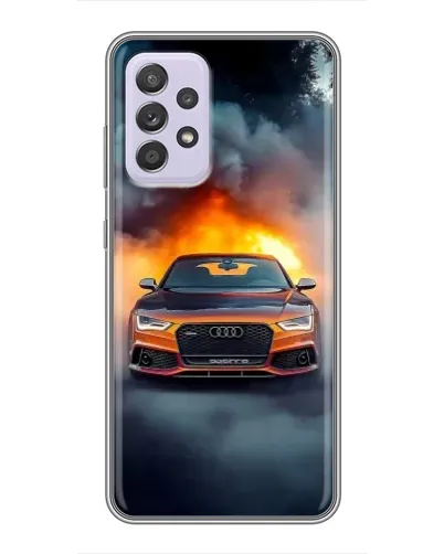Чехол для Samsung Galaxy A52s 5G (A528) с картинкой «Audi в огненном дыму»