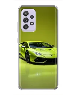 Чехол для Samsung Galaxy A52s 5G (A528) с картинкой «Салатовый Lamborghini Huracan»
