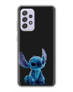 Чехол для Samsung Galaxy A52s 5G (A528) с картинкой «Стич на черном»