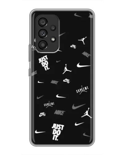 Чехол для Samsung Galaxy A53 (5G) с картинкой «Nike Black Pattern» Чехол для Samsung Galaxy A53 (5G) с картинкой «Nike Black Pattern»