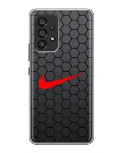 Чехол для Samsung Galaxy A53 (5G) с картинкой «Nike — карбоновая сетка»