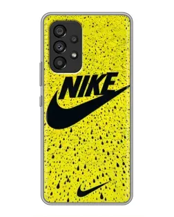 Чехол для Samsung Galaxy A53 (5G) с картинкой «Желтый текстурный Nike»