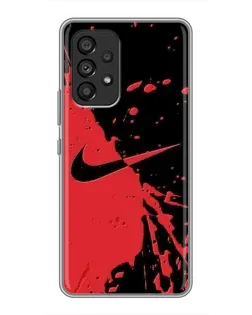 Чехол для Samsung Galaxy A53 (5G) с картинкой «Красные брызги Nike»