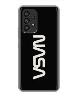 Чехол для Samsung Galaxy A53 (5G) с картинкой «NASA — вертикальный логотип»
