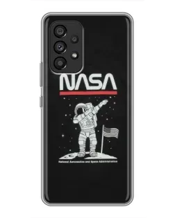 Чехол для Samsung Galaxy A53 (5G) с картинкой «NASA — шагаем по Луне»