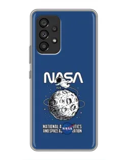 Чехол для Samsung Galaxy A53 (5G) с картинкой «NASA — лунная миссия»