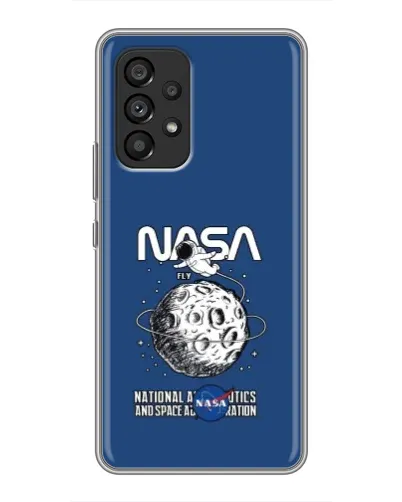 Чехол для Samsung Galaxy A53 (5G) с картинкой «NASA — лунная миссия» Чехол для Samsung Galaxy A53 (5G) с картинкой «NASA — лунная миссия»