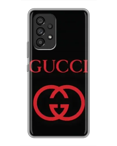 Чехол для Samsung Galaxy A53 (5G) с картинкой «Gucci — красный логотип»