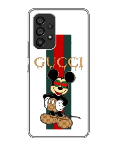 Чехол для Samsung Galaxy A53 (5G) с картинкой «Микки Маус Gucci — полосы»