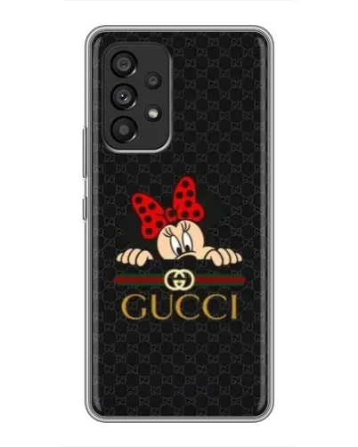 Чехол для Samsung Galaxy A53 (5G) с картинкой «Минни Маус Gucci — черный»