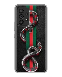 Чехол для Samsung Galaxy A53 (5G) с картинкой «Gucci — змея на полосе» Чехол для Samsung Galaxy A53 (5G) с картинкой «Gucci — змея на полосе»