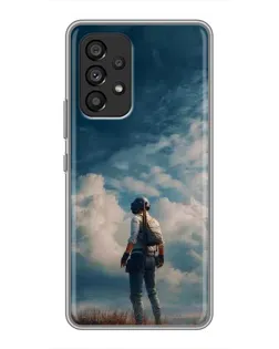 Чехол для Samsung Galaxy A53 (5G) с картинкой «Герой PUBG на скале» Чехол для Samsung Galaxy A53 (5G) с картинкой «Герой PUBG на скале»